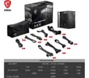 MSI MPG A850G 850W ATX 3.0 Full Modular 80+ Gold PCIe 5.0 Compact Power Supply thumbnail 6