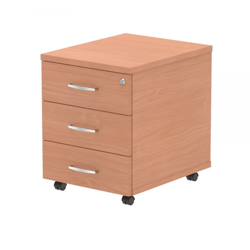 Dynamic Impulse 3 Drawer Mobile Pedestal Beech - Image 1