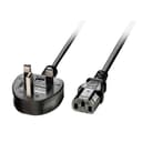 Lindy 5m UK 3 Pin Plug to IEC C13 mains power Cable, Black thumbnail 2
