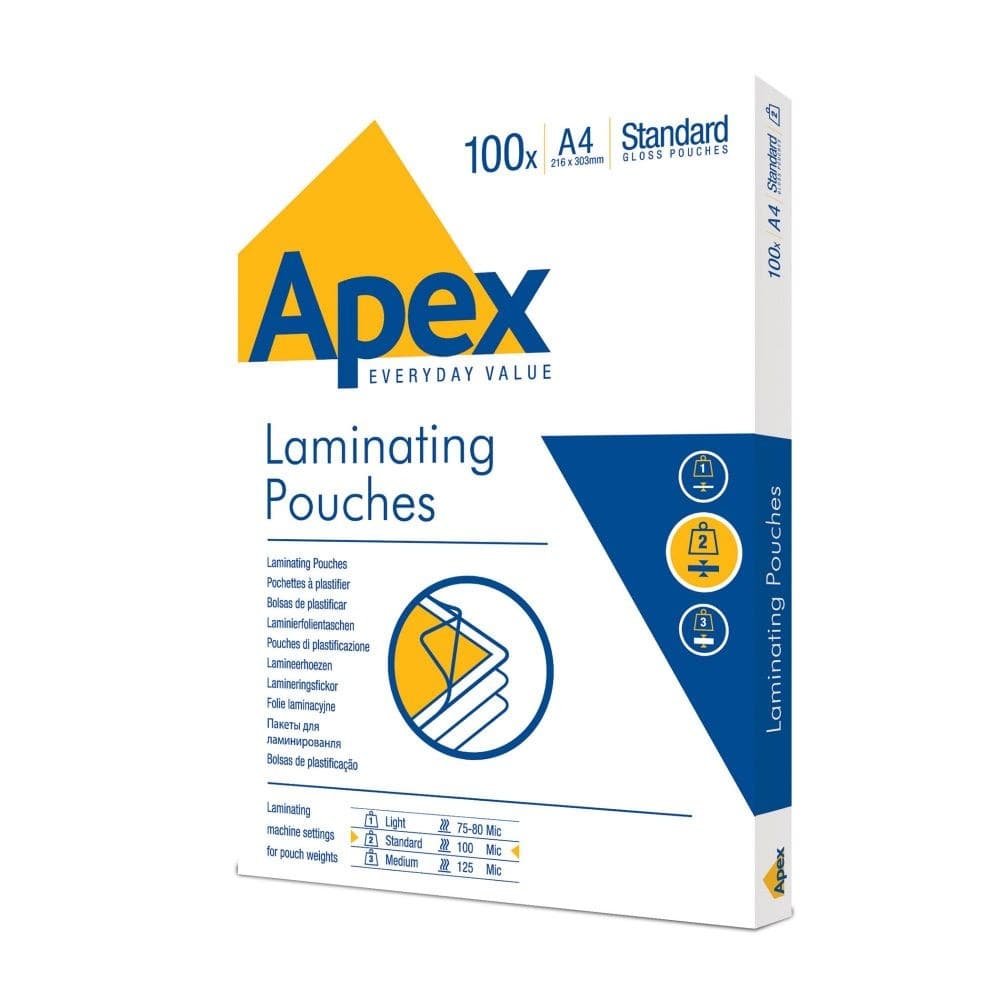 Fellowes Apex 6003301 A4 Pouch 100 - Image 1