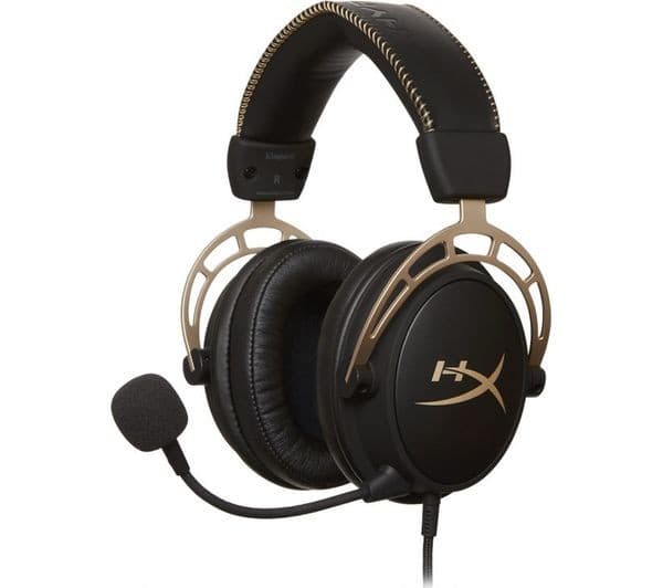 HyperX Cloud Alpha Wired Gaming Headset - Black & Gold - Image 1