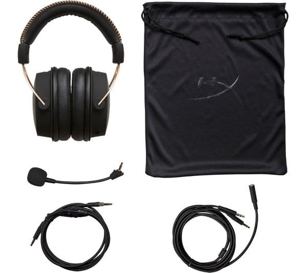 HyperX Cloud Alpha Wired Gaming Headset - Black & Gold - Image 5