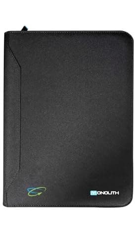 Monolith Blueline Zipped Conference Folder A4 Black (3351) - Image 2
