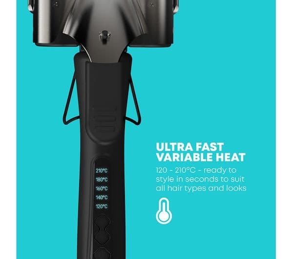 REVAMP Deep Beach Professional Ceramic Waver - Black - Image 5