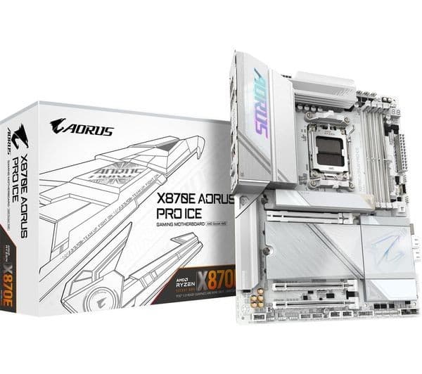 GIGABYTE X870E AORUS PRO AM5 ATX DDR5 Wi-Fi 7 Motherboard - White (ICE) - Image 4