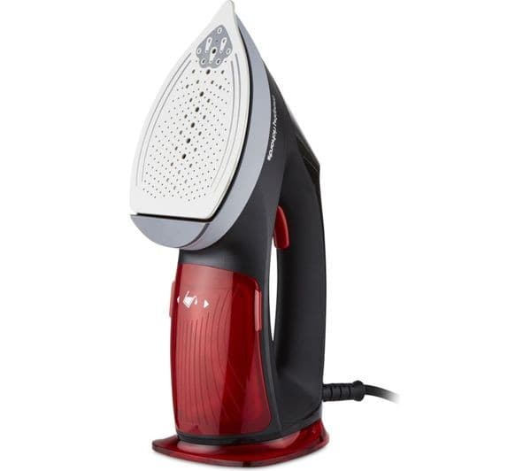 MORPHY RICHARDS Turbosteam 361001 2-in-1 Garment Steamer & Iron - Black & Red - Image 1