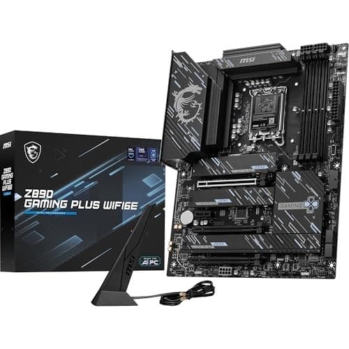 MSI Z890 GAMING PLUS WIFI6E Motherboard, ATX - Supports Intel Core Ultra Processors (Series 2), LGA 1851, DDR5 Memory Boost (up to 9200+ MT/s OC), PCIe 5.0 x16, M.2 Gen5, Killer 5G LAN, Wi-Fi 6E - Image 2
