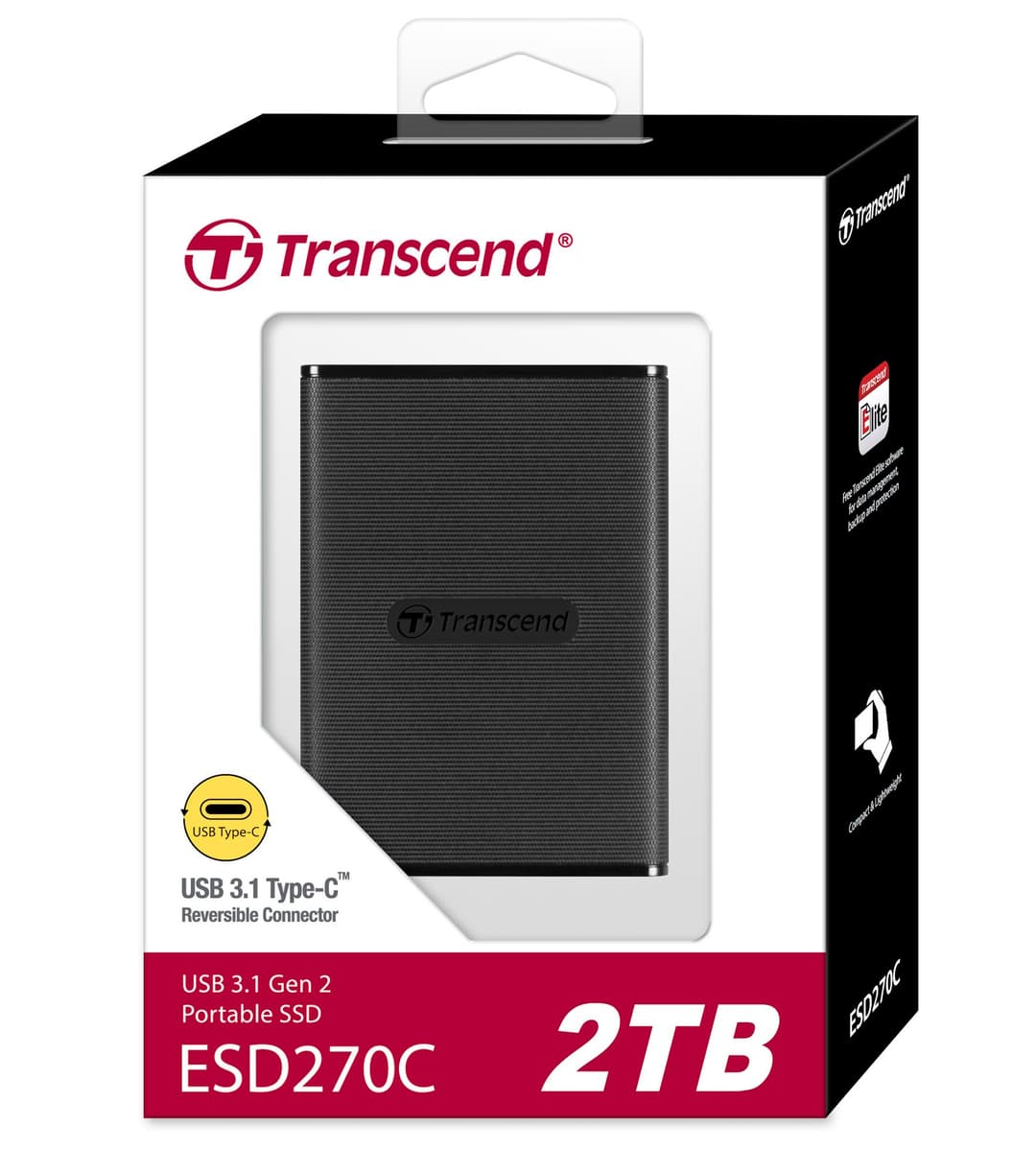 2TB Transcend ESD270C Portable SSD USB 3.1 Type-C Black - Image 4