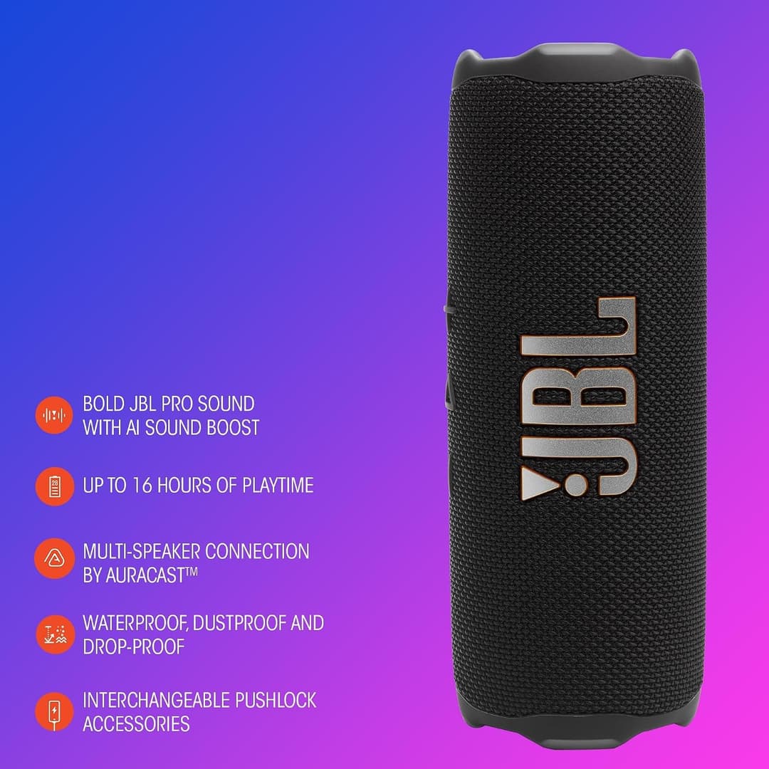 JBL Flip 7 Bluetooth Speaker Purple - Image 4