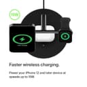 Belkin BoostCharge Pro 3-in-1 Wireless Charging Stand with MagSafe 15W Black thumbnail 4