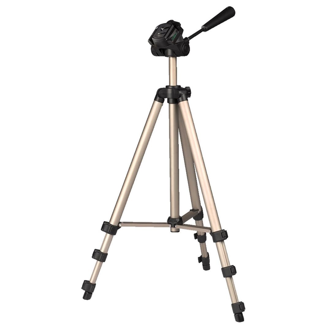 Hama Star 75 Tripod 125cm with 3-Way Head - Black/Silver - Image 1