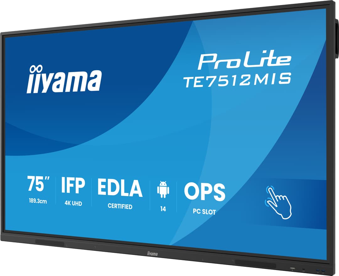 iiyama TE7512MIS-B4AG Signage Display Kiosk design 190.5 cm (75") LCD Wi-Fi 400 cd/m² 4K Ultra HD Black Touchscreen Built-in processor Android 24/7 - Image 3
