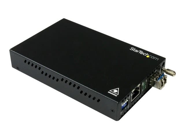 StarTech.com Singlemode (SM) LC Fiber Media Converter for 1Gbe Network - 10km - Gigabit Ethernet - 1310nm - with SFP Transceiver (ET91000SM10) - fibre media converter - 10Mb LAN, 100Mb LAN, 1GbE - Image 1