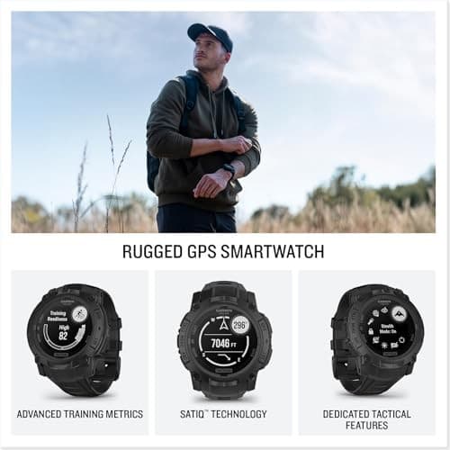 Garmin Instinct 3 Tactical Edition Solar Smartwatch 45mm Black - Image 10