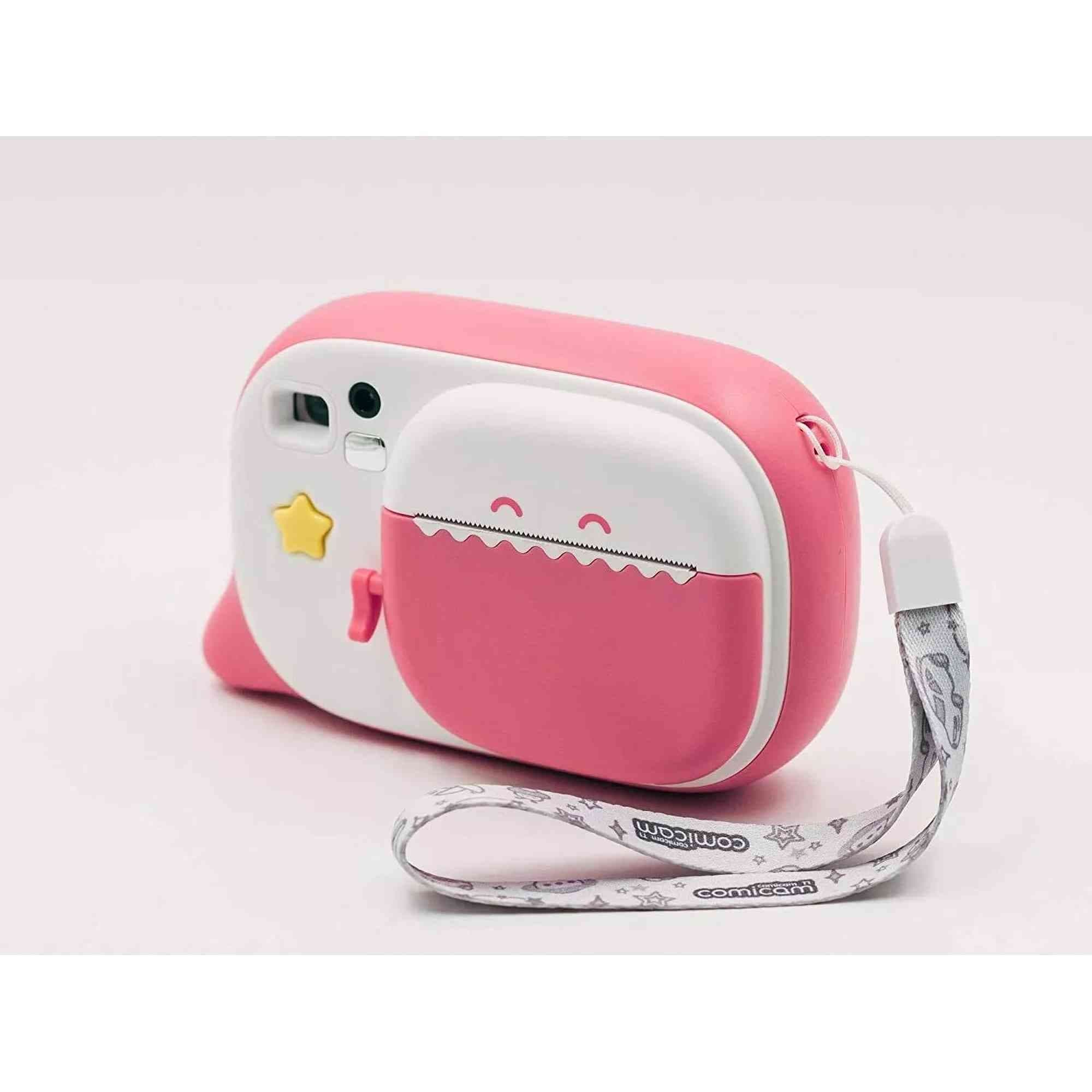 Creacam Pink Kids Instant Print Camera with 12 Felt Pens & Scrapbook