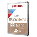 Toshiba N300 18TB Internal NAS Hard Drive, 3.5'' SATA HDD, 7200 RPM, 24/7 Operation, Supports 1-8 Bay Systems, 128MB Cache, 180TB/Year workload, 3yr Warranty (HDEXZ10ZNA51F). thumbnail 1