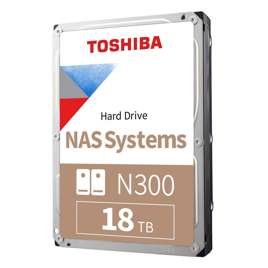 Toshiba N300 18TB Internal NAS Hard Drive, 3.5'' SATA HDD, 7200 RPM, 24/7 Operation, Supports 1-8 Bay Systems, 128MB Cache, 180TB/Year workload, 3yr Warranty (HDEXZ10ZNA51F). - Image 3
