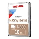 Toshiba N300 18TB Internal NAS Hard Drive, 3.5'' SATA HDD, 7200 RPM, 24/7 Operation, Supports 1-8 Bay Systems, 128MB Cache, 180TB/Year workload, 3yr Warranty (HDEXZ10ZNA51F). thumbnail 3