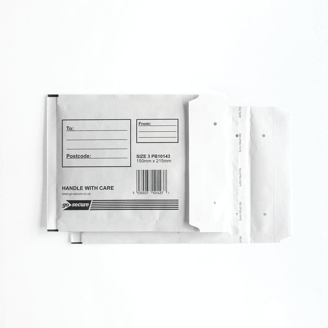 GoSecure Bubble Envelopes White (Pack of 10) - Size 3 - Image 1