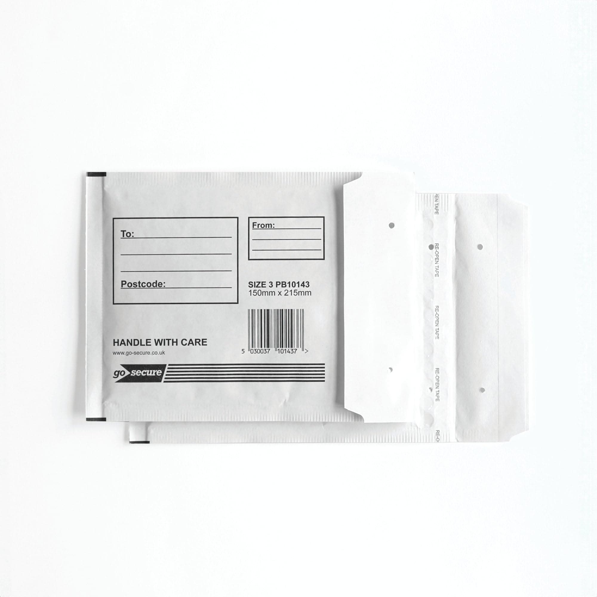 GoSecure Bubble Envelopes White (Pack of 10) - Size 3
