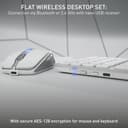 CHERRY DW 9100 Slim Wireless Desktop Set - QWERTY UK Layout - Silver/White thumbnail 2