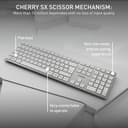 CHERRY DW 9100 Slim Wireless Desktop Set - QWERTY UK Layout - Silver/White thumbnail 5