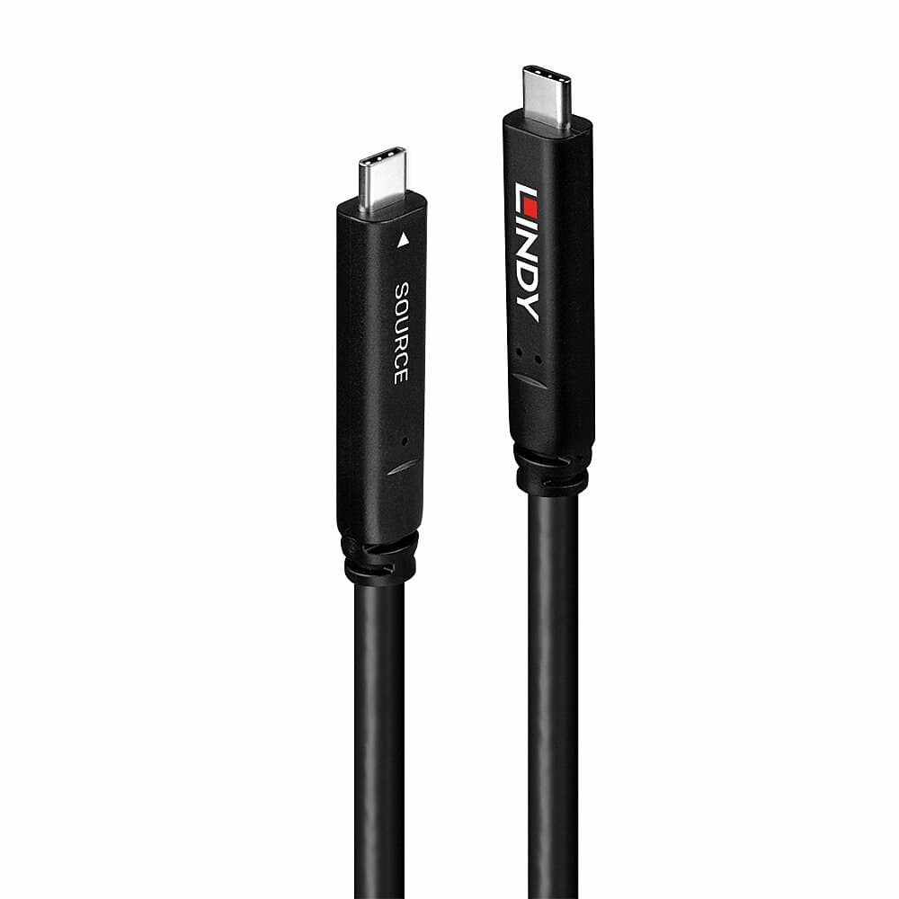 Lindy 15m USB 3.2 Gen 2 & DP 1.4 Type C Hybrid Cable - Image 1