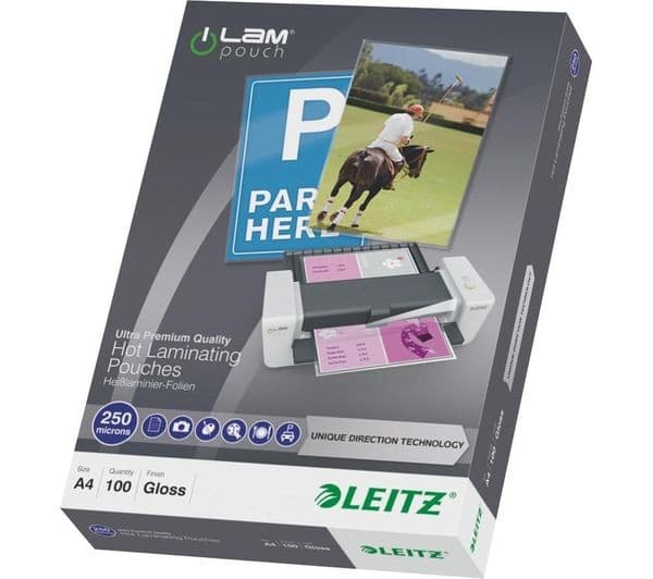 LEITZ iLAM Gloss Laminating Pouches A4 250 Micron - Pack of 100 - Image 6