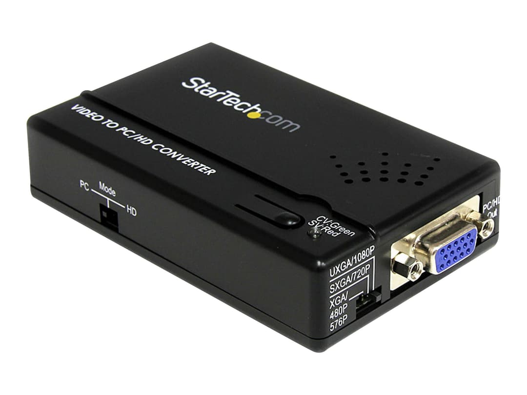 StarTech.com VID2VGATV2 Video Converter Black - Image 1