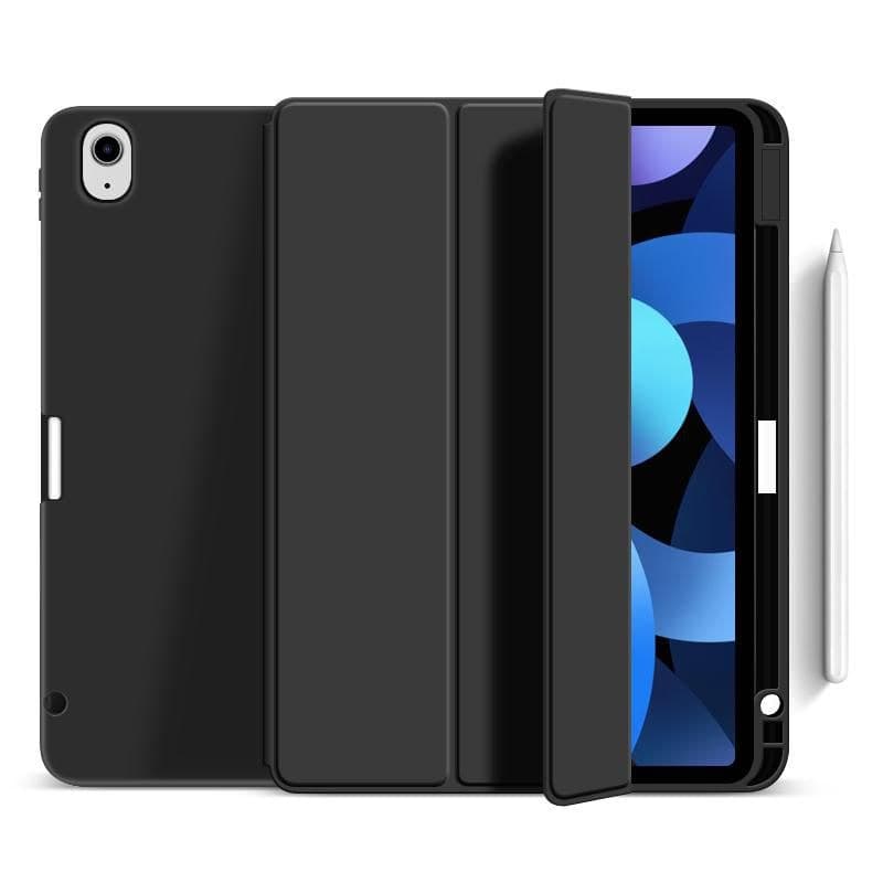 eSTUFF MIAMI Pencil Case for iPad Air 10.9 (5th Gen 2022 / 4th Gen 2020) - Folio Cover with Apple Pencil Charging Slot, PU Leather Front, Soft TPU Back, Black - Image 1