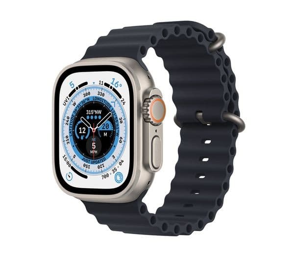 APPLE Watch Ultra Cellular Ocean Band, 49 mm - Titanium Midnight