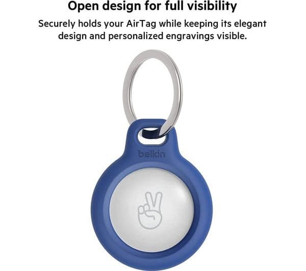 Belkin Secure Holder with Key Ring for AirTag - Blue - Image 2