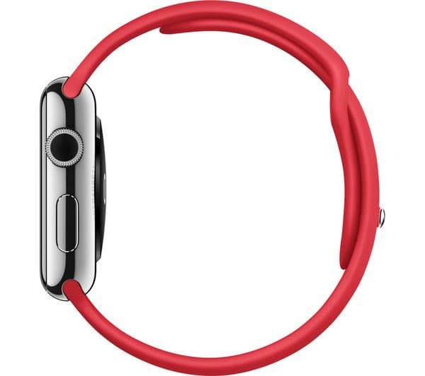 APPLE Watch 42 mm with Sports Band - Stainless Steel & Red (September 2015) - Image 1