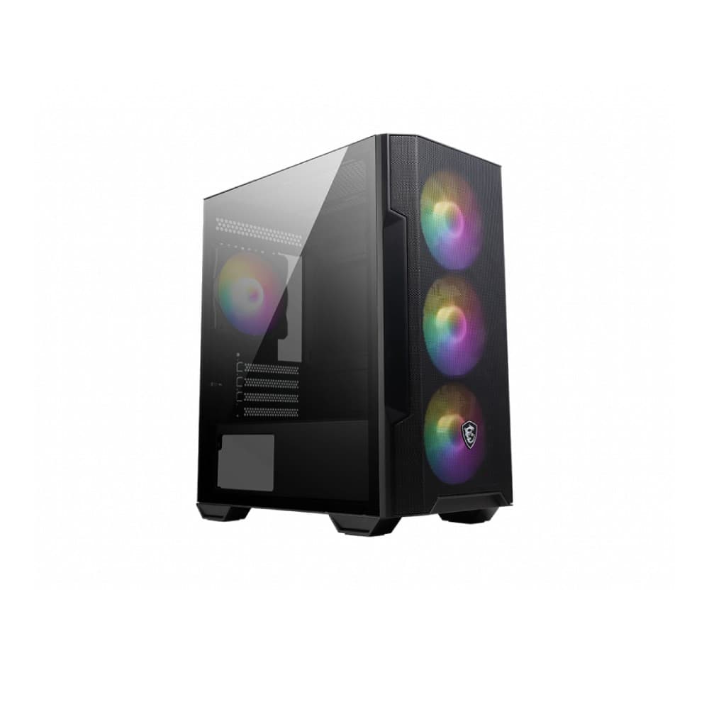 MSI MAG FORGE M100R Micro-ATX ARGB PC Case - Black - Image 1