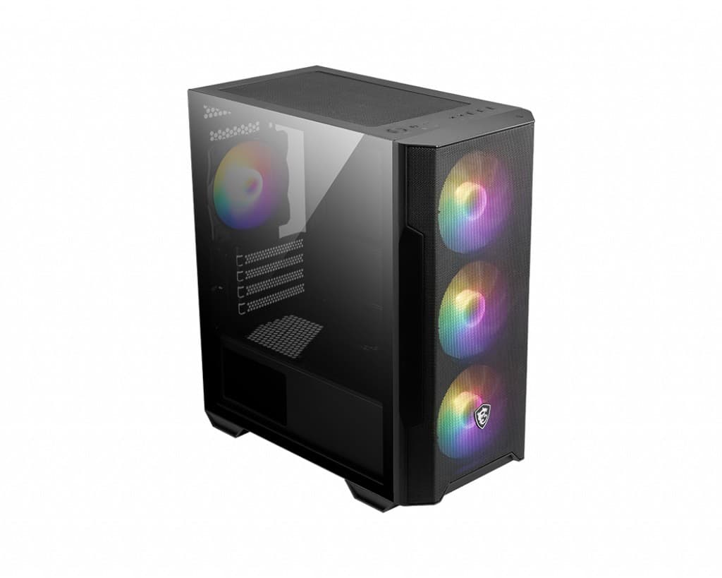 MSI MAG FORGE M100R Micro-ATX ARGB PC Case - Black - Image 2