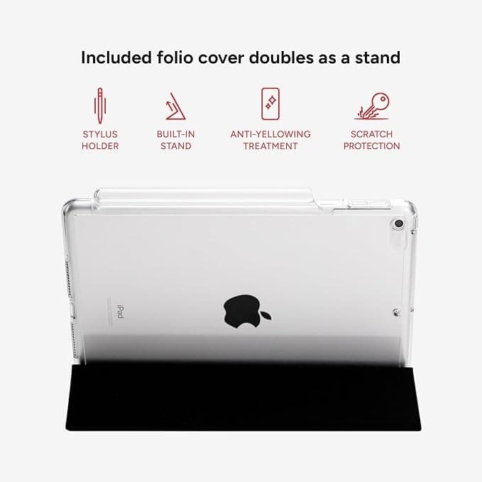 ZAGG Gear4 Crystal Palace Folio for iPad 10.2" 7/8/9 Gen – Clear - Image 3