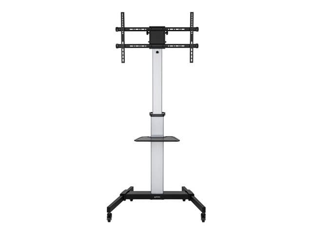 Manhattan TV Monitor Mount Trolley Stand Silver - Image 1