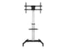Manhattan TV Monitor Mount Trolley Stand Silver