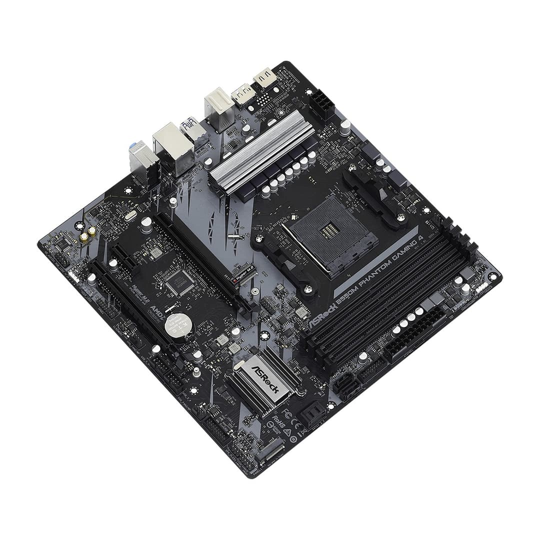 Asrock B550M PHANTOM GAMING 4 AMD B550 DDR4 Micro-ATX Socket AM4 Motherboard - Image 3