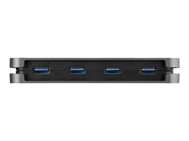 StarTech.com 4 Port USB 3.0 Hub, 4x USB-A, 5Gbps Laptop/Desktop USB Type-A Hub, USB Bus Powered, 11" Long Cable with Cable Management (HB30AM4AB) - hub - 4 ports - Image 2