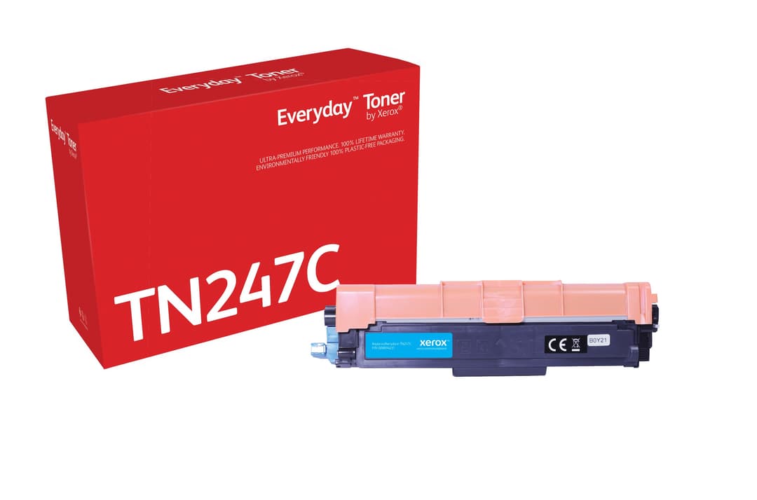 Everyday™ Cyan Toner by Xerox compatible with Brother TN247C, High capacity - Image 1