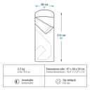 Decathlon Camping Sleeping Bag 0°C - Green Khaki thumbnail 2