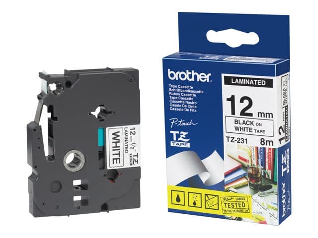 Brother TZ231 - laminated tape - 1 cassette(s) - Roll (1.2 cm x 8 m) - Image 3