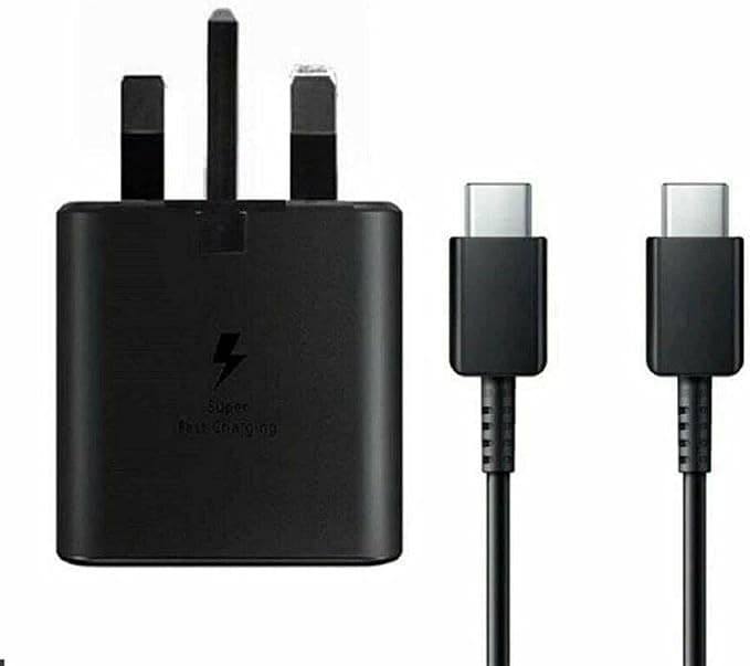 Samsung 25W USB-C Super Fast Wall Charger with Braided Cable UK Plug - Image 1