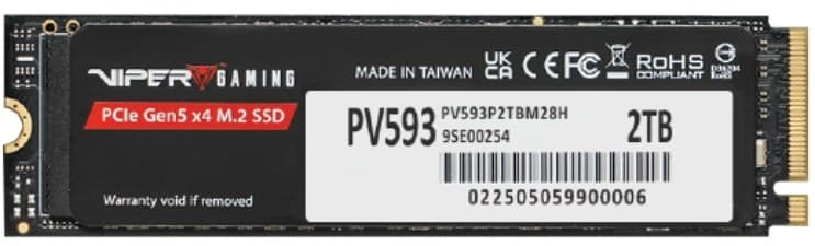 Patriot Viper PV593 PCIe Gen5 x4 M.2 2280 NVMe SSD 2TB