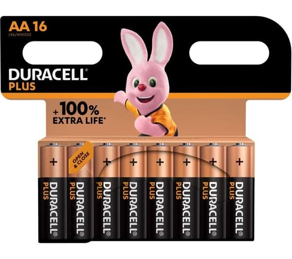 DURACELL Plus AA Alkaline Batteries - Pack of 16 - Image 1