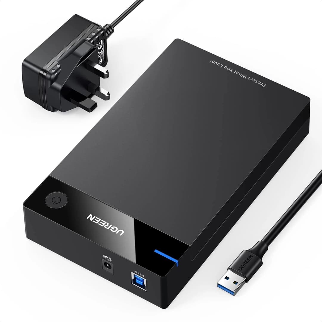 UGREEN Hard Drive Enclosure USB 3.0 to SATA HDD Caddy for 2.5 3.5 inch SSD HD - Image 1