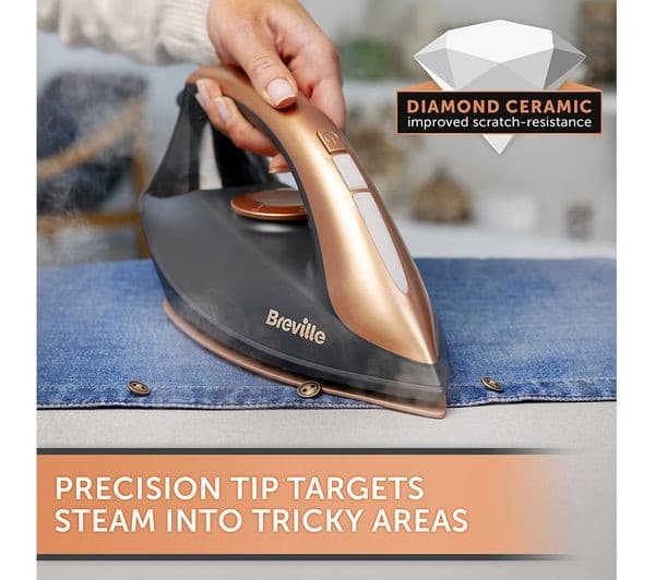 BREVILLE DiamondXpress VIN445 Steam Generator Iron - Dark Grey & Rose Gold - Image 6