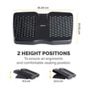 Fellowes Foot Rest Under Desk - Refresh Foot Support Ergonomic Foot Rest with 2 Height Adjustments & Massage Surface - Foot Rest Stool for Office & Home - Black thumbnail 3