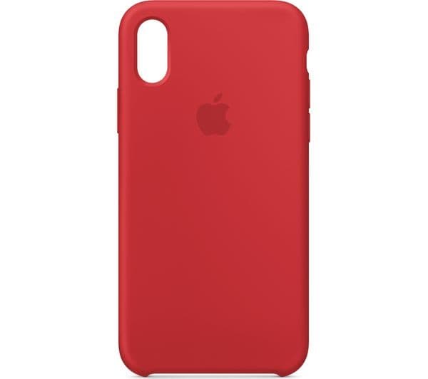 APPLE iPhone X Silicone Case - Red - Image 1
